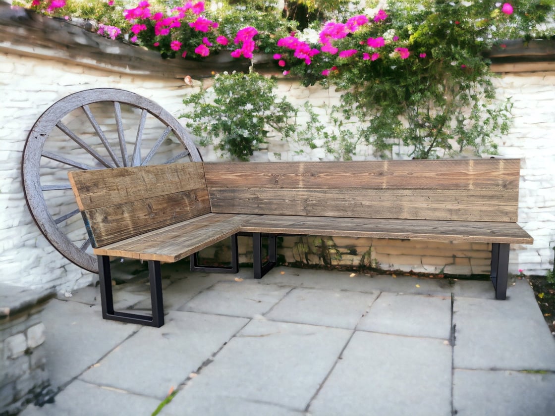 Rustic Corner Bench